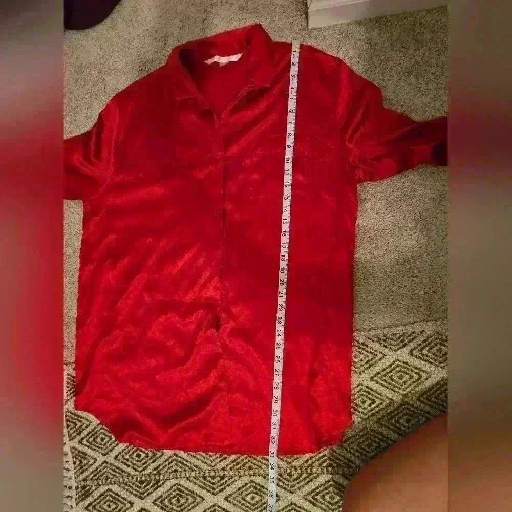 Victoria's Secret Red Satin Nighty and NWT Robe Set Nighty Size L - Picture 9 of 9
